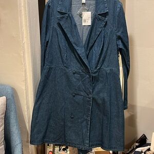 Forever 21 short LE medium denim dress NWT